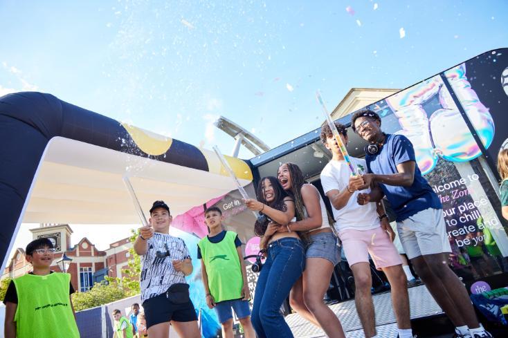 Young people having fun at The Zone